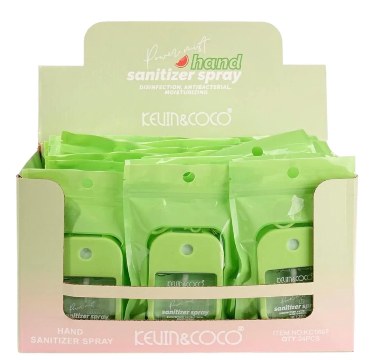 Kevin & Coco Power Mist Hand Sanitizer Spray display box